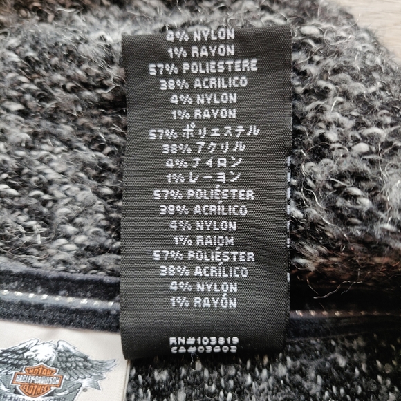 Harley Davidson Womens Zip-Up Grey Genuine Motorclothes Cardigan Jacket Small - Picture 9 of 15